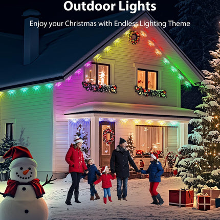 Permanent Outdoor Lights, Smart RGB Northern Lights Outdoor Lights, 400ft with 288 LED Eaves Lights IP67 Waterproof for Christmas, Year, Party, Halloween, Smart APP & Voice Control