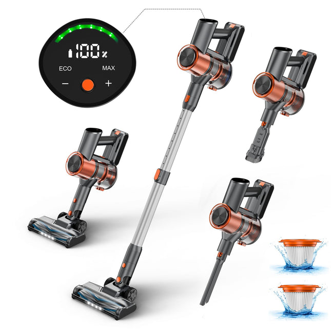 Kohe Cordless Vacuum Cleaner, 200W23Kpa 6In1 Versatile Lightweight Powerful Stick Vacuum With Led Display, Up To 45 Mins Detachable Battery, Vacuum Cleaner For Home Hard Floor Carpet Pet Hair
