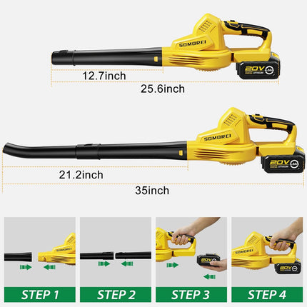 Cordless Leaf Blower Battery Powered: 20V Electric Leaf Blower with Charger and 4.0Ah Battery - Lightweight Small Blower Battery Operated for Driveway | Patio | Garage