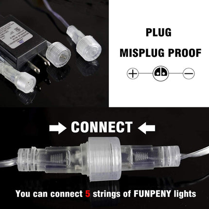 FUNPENY Meteor Shower Rain Lights, 288 LED Christmas Lights Icicle Snow Falling Halloween Lights Outdoor Raindrop Lights, 30cm 8 Tubes Xmas Tree Holiday Christmas Halloween Decoration, Blue