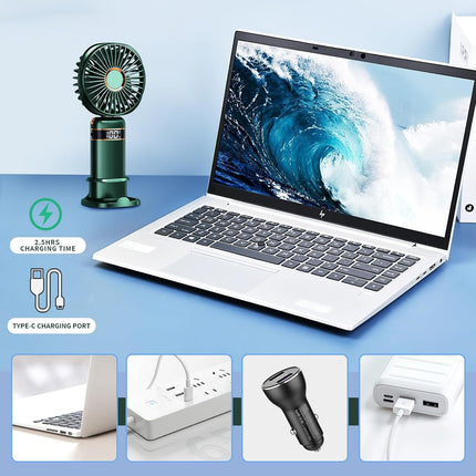 Mini Fan Portable Handheld Fan Rechargeable Small Battery Operated Personal Fan Use As Phone Holder, Hand Held Fan, Mini Desk Fan
