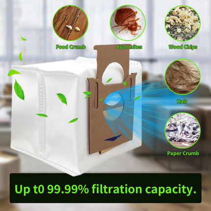 Uniqus 12 Pack Vacuum Dust Bags For Ecovacs Deebot Ozmo T8 T8 Aivi Dx93 Ddx96 T9N8Pro T8Max T8Power Aivi Robot Vacuum Cleaner Accessories