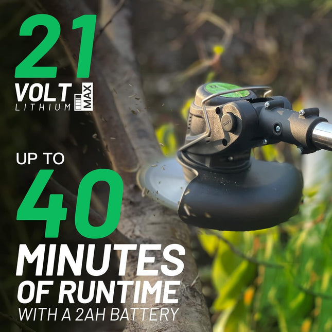 Cordless Weed Eater String Trimmer,3-in-1 Lightweight Push Lawn Mower & Edger Tool with 3 Types Blades,21V 2Ah Li-Ion Battery Powered for Garden and Yard,Green