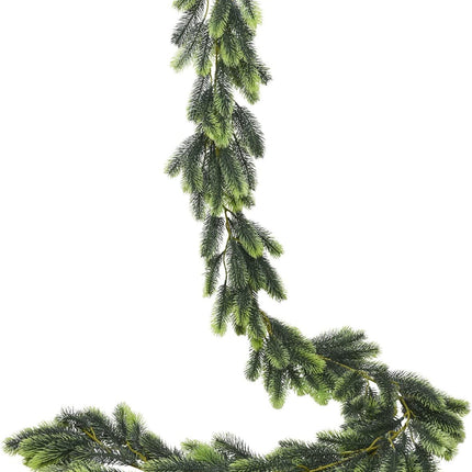 Lvydec Christmas Pine Garland Decoration, 6ft Christmas Greenery Garland Realistic Pine Garland Artificial Cypress Garland for Holiday Mantel Fireplace Decoration