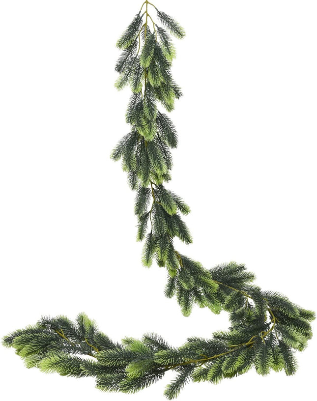 Lvydec Christmas Pine Garland Decoration, 6ft Christmas Greenery Garland Realistic Pine Garland Artificial Cypress Garland for Holiday Mantel Fireplace Decoration