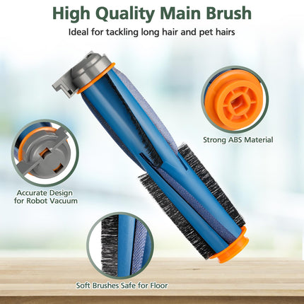 9 Pcs Vacuum Parts Accessories Kit Compatible With Shark Rv2310Ae Matrix Robot Vacuum Cleaner, 1 Main Brush, 2 Hepa Filters, 4 Side Brushes, 1 Sponge Filter, 1 Cleaning Brush