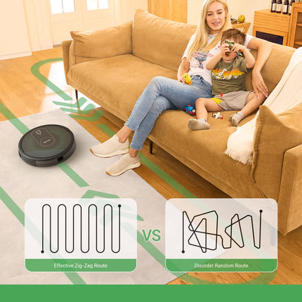 Vactidy T8 Robot Vacuum And Mop Combo, Wifiappalexasiri Control, Robotic Vacuum Cleaner With Gyro Navigation, Selfcharging, Slim, Good For Hard Floor, Pet Hair, Carpet