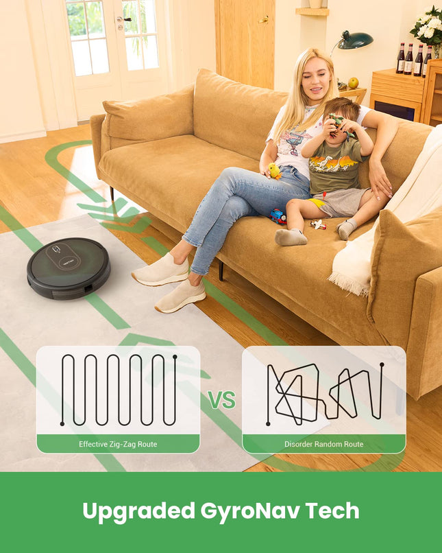 Vactidy T8 Robot Vacuum And Mop Combo, Wifiappalexasiri Control, Robotic Vacuum Cleaner With Gyro Navigation, Selfcharging, Slim, Good For Hard Floor, Pet Hair, Carpet