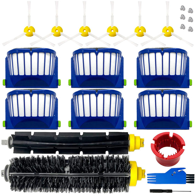 13 Pack Roomba 676 Parts For Irobot Roomba 676 694 675 692 677 671 610 690 680 660 650 620 645 655 635 614 595 585 564 589 536 Robot Vacuum,1 Bristle & 1 Beater Brush,6 Filter,6 Side Brush