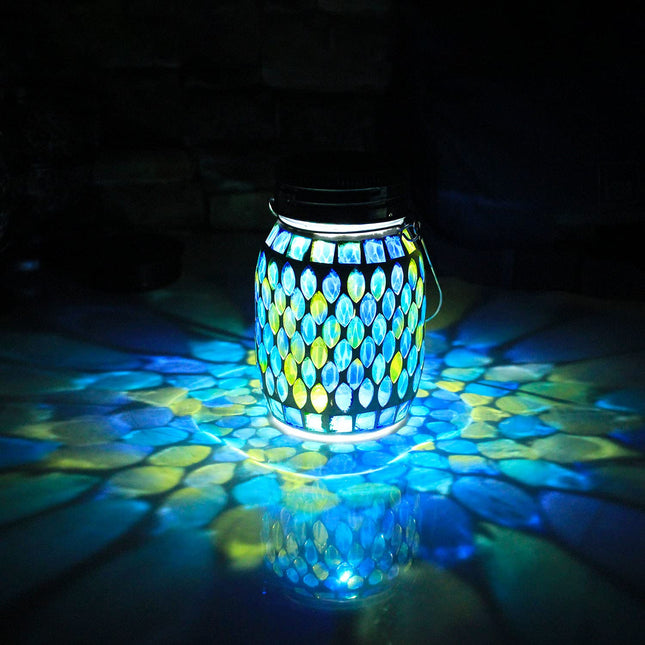 Mosaic Solar Lanterns Outdoor Hanging Lights, Garden Decor Christmas s for Women Mom Grandma Halloween Decor Lights, Outdoor Waterproof Lights, Garden,Patio,Pathway & Yard Décor
