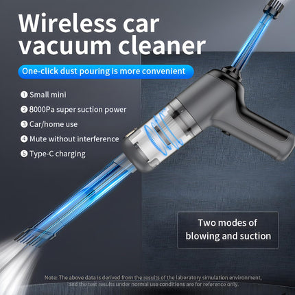 Uniqus Car Vacuum Cleaner, Keyboard Wireless Handheld Vacuum, 8000Pa Cordless Mini Vacuum Cleaner With 3 In 1 Brushless Motor Portable Vacuum For Home, Pet, Office
