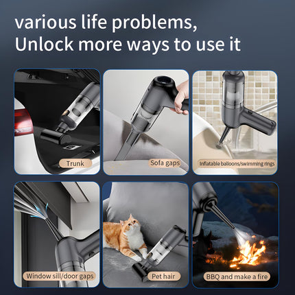 Uniqus Car Vacuum Cleaner, Keyboard Wireless Handheld Vacuum, 8000Pa Cordless Mini Vacuum Cleaner With 3 In 1 Brushless Motor Portable Vacuum For Home, Pet, Office