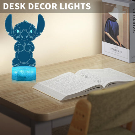Stitch Night Lights, Stitch s Children's Room Decoration, Christmas s, Children's Day 3D LED Intelligent Remote Control Stitch Light Stitch Stuff lilo and Stitch s