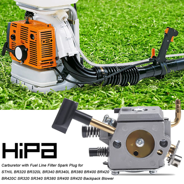 Hipa Carburetor Filter Spark Plug for STHIL BR320 BR320L BR340 BR340L BR380 BR400 BR420 BR420C SR320 SR340 SR380 SR400 SR420 Backpack Blower