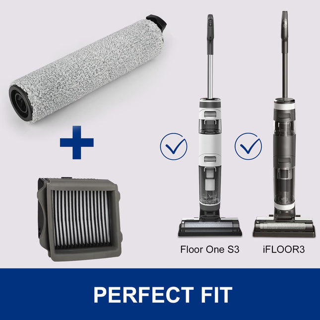 Ifloor3 Roller Brush For Ifloor 3 And Floor One S3 Cordless Wet Dry Vacuum Cleaner 2 Brush Roller+2 Hepa Filters