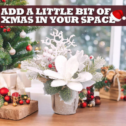 Mini DIY Tabletop Christmas Tree Artificial Christmas Tree, Tabletop Small Xmas Tree for Holiday Indoor DIY Christmas Decor