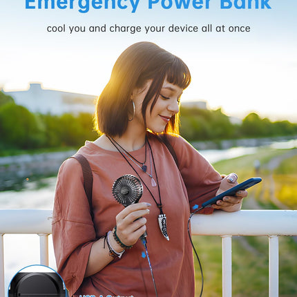 Aluan Handheld Fan Mini Fan Portable Hand Held Fan Rechargeable 4800Mah Battery Operated Fan With Power Bank Powerful 3 Speeds
