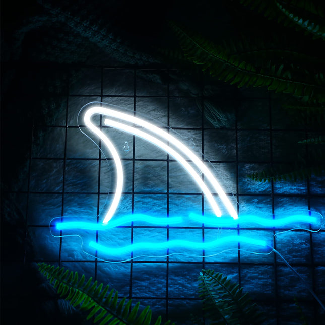 Shark LED Neon Signs Wall Decorative Shark Neon Lights Acrylic USB Powered Shark Neon Light for Christmas Bedroom Decor Room Shop Hotel Bar Party Supplies s