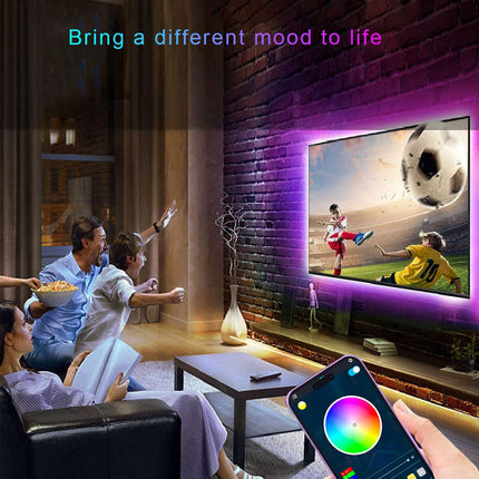 LED Lights for TV, 16.4ft TV LED Lights for 45-75 Inch, RGB TV Lights Backlight Behind, Music Sync Bluetooth APP and Remote Control TV LED Strip Lights USB Powered for Bedroom/Gaming