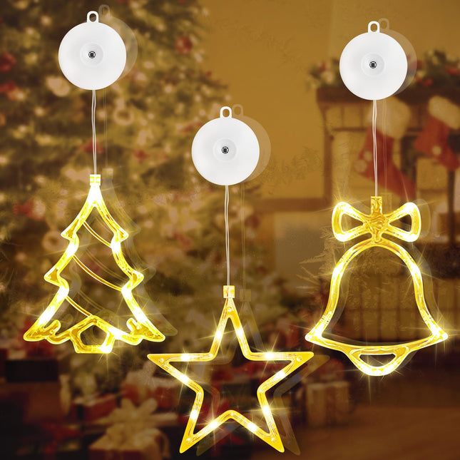 Thanksgiving Decorations Window Lights,LED Stars Lights Pack of 3,Fairy Lights,2 Modes Warm Lights Decoration Indoor for Thanksgiving Festival,Christmas,Party,Holiday