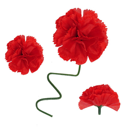 50Pcs Artificial Marigold Flowers Heads Mexican Marigold Flowers Silk Marigold Flowers Heads Red Decoration Faux Marigold Flowers Bulk with Wire for Mexican Party Halloween Valentine DIY