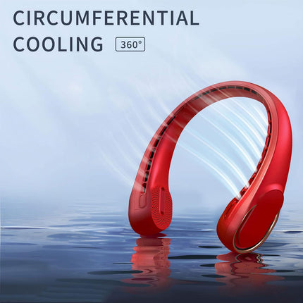 Neck Fan,Portable Neck Fan,Bladeless,4000Mah,Rechargeable,360°Cooling,Upgrade Strong Wind,3 Speeds,Material Excellent And Durable