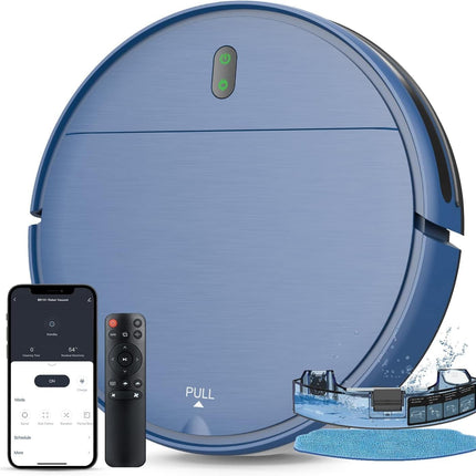 Uniqus Robot Vacuum And Mop Combo, 2 In 1 Mopping Robotic Vacuum With Wifiappalexa, Robotic Vacuum Cleaner, Schedule Settings, Selfcharging, Ideal For Hard Floor, Pet Hair And Carpet