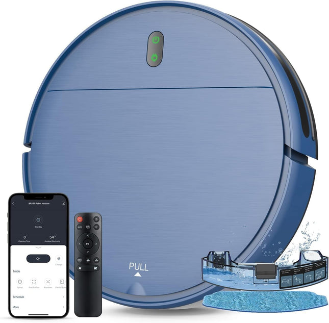 Uniqus Robot Vacuum And Mop Combo, 2 In 1 Mopping Robotic Vacuum With Wifiappalexa, Robotic Vacuum Cleaner, Schedule Settings, Selfcharging, Ideal For Hard Floor, Pet Hair And Carpet