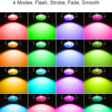 ZUCKEO Christmas LED Spot Lights Indoor RGBW Up Lights with Remote, 120V 10W Uplighting Indoor Spotlights Plug in, 4.92FT Code Accent Flood Light Color Changing Landscape Lighting with Switch (2Pack)