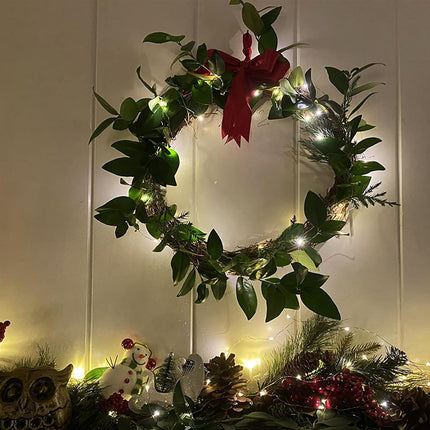 16inch Large Natural Grapevine Wreath Rings Rattan Vine Branch Wreath Hoop for DIY Craft Wreath Christmas Easter Holiday Decoration Seasonal Decors (1pcs 40cm/16inch)