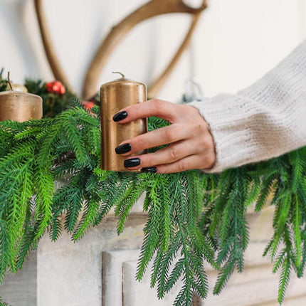 Norfolk Pine Garland - 8.86ft Artificial Christmas Garland Long Faux Greenery Garland,Real Touch Norfolk Pine Wreath,for Holiday, Fireplace, Mantle, Window, Stairs, Indoor, Outdoor Decor