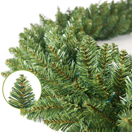 Somikis 9FT Pre-Lit Artificial Christmas Garland with 50 LED Lights and Realistic Classic Evergreen Pine Spruce for Mantle Stair Railing Indoor Outdoor