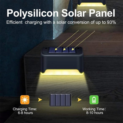 Uniqus Solar Powered Outdoor Lights 16 Pack By Village Eight Waterproof Solar Lights For Stairs Pathway Deck Patio Garden Lights