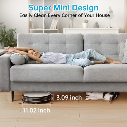 Okp Robot Vacuum Cleaner, Tangle, Super Thin, Low Noise, Powerful Suction, Cleaning Schedules, Selfcharging, Robotic Vacuums With Wifiappalexa Control, Ideal For Pet Hair Carpets Hard Floors