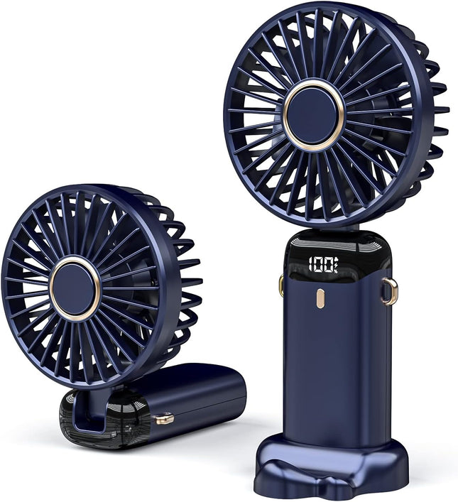 Mini Handheld Fan, Usb Desk Fan, Small Personal Portable Table Fan 5 Speed With Usb Rechargeable Battery Operated Cooling Folding