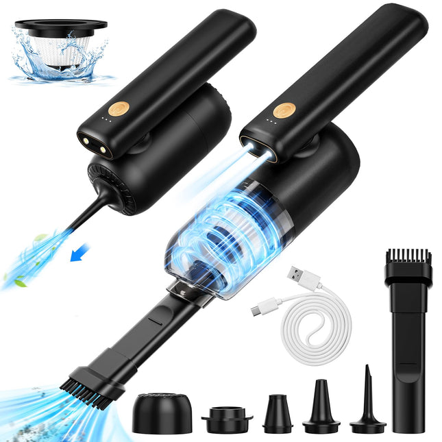 Handheld Car Vacuum Cleaner Cordless, 20000Pa High Power Hand Held Vacuum Cleaner With Brushless Motor, 180°Foldable & Dual Led Light, Portable Vacuum Cleaner For Car Home Office
