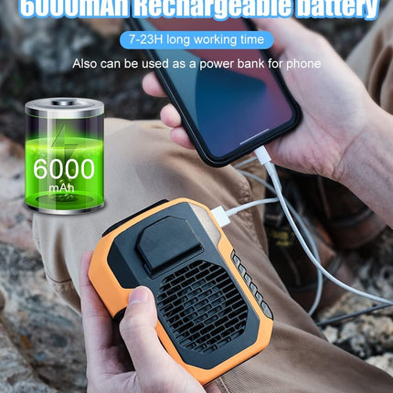 4In1 Clip On Waist Fan, Strong Airflow Portable Neck Fan HandsFree Mini Personal Cooling Fan 23H Long Working Time Prevent
