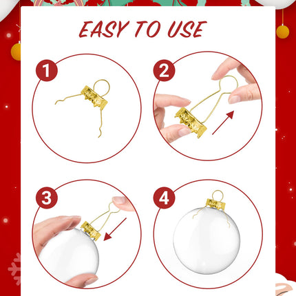 60 Pieces Round Ornament Cap for Porcelain Ceramic or Glass Christmas Ornaments 1/2 inch or 3/4 inch Silver/Gold Christmas Hangers Caps (Gold, 3/4 inch)