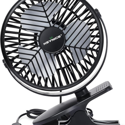 Keynice Usb Desk Fan, 4 Inch Small Clip Fan, 3 Speeds Personal Table Fans With Sturdy Clamp, Strong Airflow Fans For Bedroom, 360