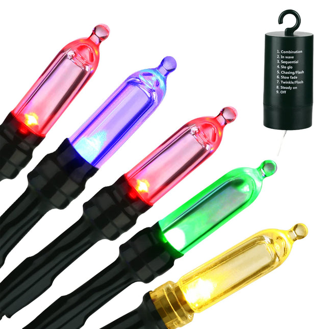 LYHOPE Battery Christmas Lights, 33ft 100 LED Christmas Lights Waterproof 8 Modes Battery Operated String Lights for Outdoor & Indoor, Xmas Tree, Wreaths, Holiday Decoration (Multicolor)