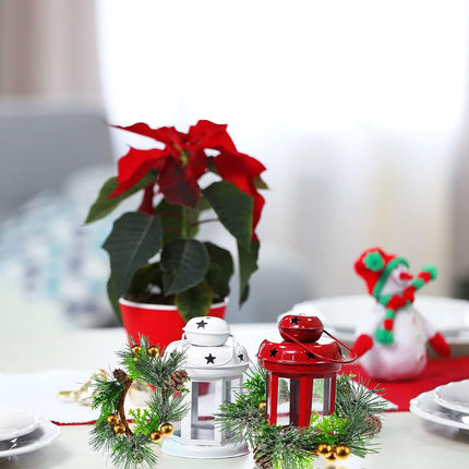 6 Pieces Christmas Candle Ring Artificial Berry Candle Rings with Pine Cones Small Wreaths for Home, Wedding, Living Room and Christmas Holiday Table Decoration (Gold, 4.7 Inch)
