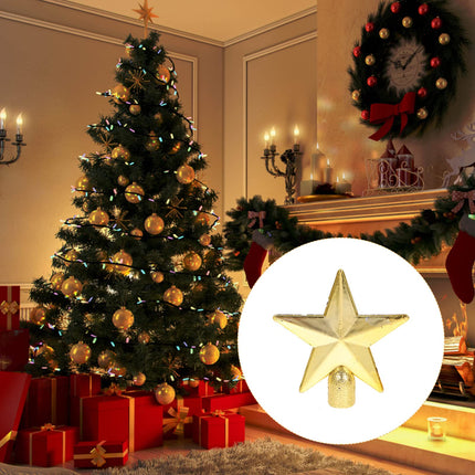 Gadpiparty 20Pcs Christmas Tree Topper Xmas Tree Star Treetop for Holiday Table Top Christmas Tree Decorations Ornaments 6cm Golden