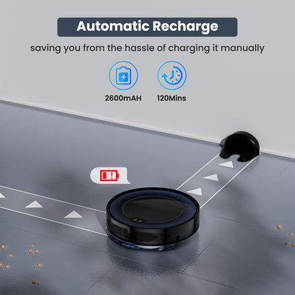 Uniqus Robot Vacuum And Mop Combo Robot Vacuum Cleaner With 2200Pa Strong Suction,Self Charging Robotic Vacuum With Smart Mapping, Multiple Cleaning Modes, Appremotealexa Voice Control