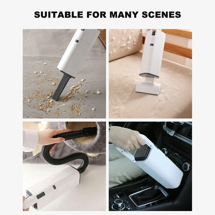 Asixxsix Handheld Vacuum, Cordless Fast Rechargeable Vacuum Cleaner For Pet Hair, 3500Pa Portable Low Noise Pet Hair Vacuum With 4 Suction Heads For Carpet, Couch, Stairs Kitchens, Cars White