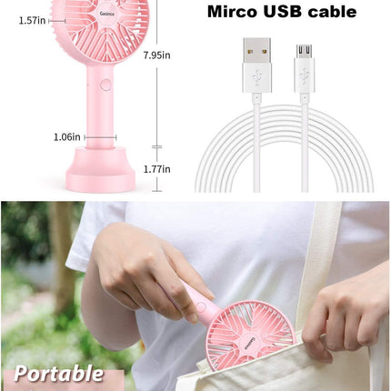 Handheld Fan Mini Fan,Small Personal Portable Fan, Usb Desk Fan,Rechargeable Eyelash Fan For Makeup,813Hours Operated Small Makeu