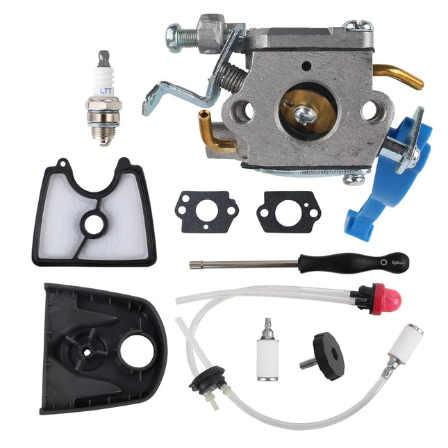 Carbbia 590460102 Carburetor with 545109601 Airbox Cover 545112101 Filter for Husqvarna 125BVX 125BX 125B Handheld Leaf Blower Jonsered BV2126 B2126 Replace 545081811 581798001 C1Q-W37