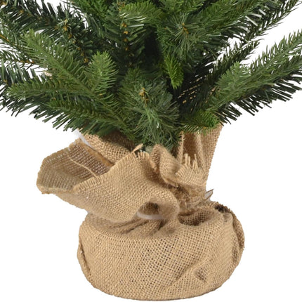 2FT Artificial Christmas Tree with 122 PE&PVC Mixed Branch Tips, Unlit Premium Fir Xmas Tree for Home, Office, Party Decoration, Metal Hinges & Foldable Base, Green