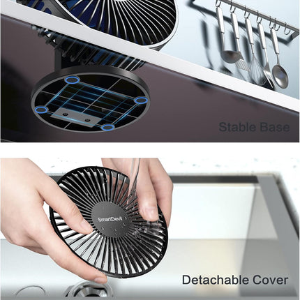 Smartdevil Small Desk Fan, Usb Fan With Strong Airflow, 4 Speeds Portable Desktop Table Fan, Adjustment Personal Mini Fan, Quiet