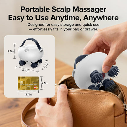 IOOKNA Scalp Massager, Head Massager Scalp with Tangle-Resistant Design, Portable Head Massager, Hair Massagers with 12 Massage Heads, 3 Modes, Mothers Day Gifts, Father Day Gifts for Mom, Dad
