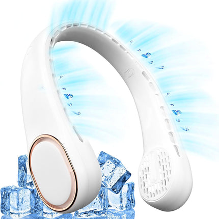 Neck Fan, Portable Neck Fan, 360° Airflow, Ultra Quiet, 3 Speeds, 5000Mah Personal Wearable Neck Fan, Free Your Hands, Suitable